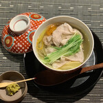 黒川温泉御処 月洸樹 - 温椀はわがまま言って天草大王と肥後黒豚両方入れてもらいました