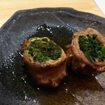 焼き鳥 ばかちん - ネギ好きにはたまらん小ネギ巻280円