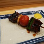 焼き鳥 ばかちん - 旨みのかたまり！圧巻の和牛さがり460円