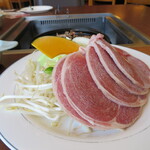 Asahi Biruen Shiroishi Hamanasukan - ラムロールジンギスカン(肉・野菜セット）1120円(2020年6月)