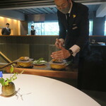 レフェルヴェソンス - 雲丹　毛蟹　鮑　ササニシキのリゾット　甘海老のソースアメリケーヌ　大徳寺納豆