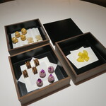 レフェルヴェソンス - バナナ　トンカ豆/棗椰子　ほおずき　薔薇/枇杷　白あん/ショコラ　生姜 　/八朔　琥珀糖