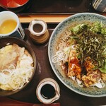 そば太鼓亭 西宮山口店 - ﾐﾆ卵あんかけ丼+揚げ鶏そば♡