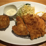 コートレット - 本日のオススメ（海老・カリフラワー・マッシュルームのクリームコロッケ ＆ チキンカツ ＆ ホタテフライ）