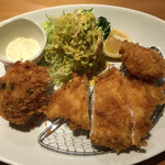 コートレット - 本日のオススメ（アスパラ・ベーコン・ペンネのクリームコロッケ ＆ チキンカツ ＆ ホタテフライ）