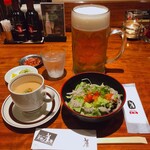 素敵庵 - ♦︎生ビールメガジョッキ(1.3ℓ) ¥1,500