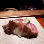 初音鮨 - ⚫本マグロ　大トロ炙り