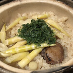 Juunikuto Sake Bonkura - 塩漬け猪と根曲竹の炊き込み