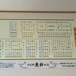 更科 - 壁のメニュー表を久々に見ました（笑）