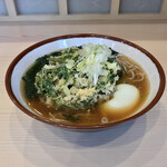 そばの神田 東一屋 - アサソバビンボー！　
      朝そば＋春菊天！