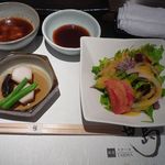 銀座 ステーキ 田島 - サラダと煮物