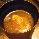 割烹 喜作 - 24年5月　なな麩の味噌汁