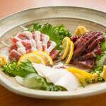 Assorted horse sashimi