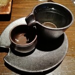 銀しゃりdining 火土木 - 日本酒。味も良かったですが、器もいいですよね。