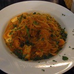 FIGLI di CENTO ANNI - 海老とモッツァレラのトマトソース、スパゲッティ