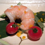 鉄板焼レストラン八景 - 海老と小松菜