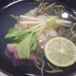 量平寿司 - ジュンサイと帆立のお吸い物