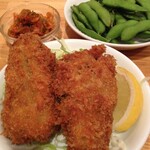 飲食笑商何屋ねこ膳 - ピーマン牡蠣詰め