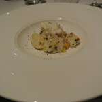 リストランテ カノフィーロ - 焼きトウモロコシとバジリコ、うきふ、リゾット