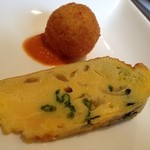 カンブーザ - 前菜（アランチーノ、トルティージャ）