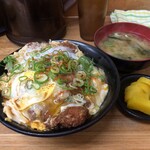 まるはのかつ丼 - R.1.9.20.昼 かつ丼 620円税込・玉子追加 +50円税込・みそ汁 50円税込