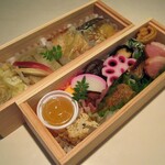 Oryouri Kyoumachi Mantani - ［テイクアウト］天皇の料理番トリビュート弁当２段　　#コロナウイルスに負けない宣言 #越前テイクアウト