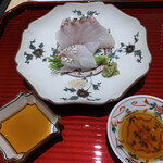 銀座 結絆 - 大鯛　松皮造り　昆布出汁氷締め