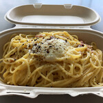 Spaghetti Mariano - パンチェッタと濃厚卵のカルボナーラＷサイズ490円