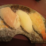 福山ニューキャッスルホテル ビアホール - 寿司３貫 ①