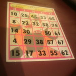 福山ニューキャッスルホテル ビアホール - ビンゴカード　１枚500円