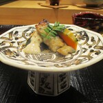 鮨旬美西川 - 黒ムツ、茄子揚げびたし、南瓜 に利休餡、木の芽。　　　　　2020.05.30