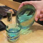 鮨旬美西川 - 冷酒：小左衛門 出羽燦々 純米吟醸2019・フルーティで口当たりの良い冷酒です。　　　　　2020.05.30