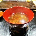 鮨旬美西川 - 赤出汁：トロトロの黄身が嬉しい赤だしです。 　　　　　2020.05.30