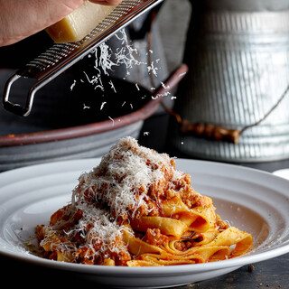 Fresh pasta made in-house using our own imported semolina flour and carefully selected eggs