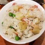 麺屋 六感堂 - グリンピジャカベー炊込みご飯