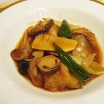 中国料理 皇苑 - 鶏肉と椎茸のうま煮