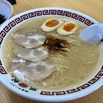 双喜紋 - ニンニク・辛味アリアリ
      超コッテリ仕様プラス味付けたまごd(^_^o)
      