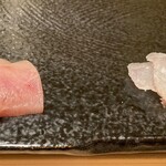 Sushi Hanaoka - コチとアカマンボウの刺身