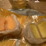 一心堂 - レッドメロン大福、パイナップル大福