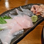 japanese restaurant 旬菜 籐や - 佐渡産 かわはぎ刺 肝醤油