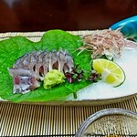 美加登家 - 鮎の背ごし、高津川の山葵