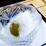 美加登家 - 青梅の甘露煮のかき氷