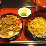 Shounai Sobaya - 焼肉丼+冷たぬき