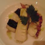 カーラ ラガッツァ - 本日のお魚。筍、エビのグリルとともに