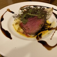 ブラチェリア バーヴァ - 本日の炭火焼き牛 いちぼ 2つに分けてもらいました ブラチェリア バーヴァ - 本日の炭火焼き牛 いちぼ 2つに分けてもらいました