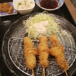 さつま ぼっけもん - 日替わり定食（黒豚串カツ定食）ご飯大盛り