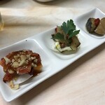 がばちょ - セット（ドリンク1杯+アテ3種盛り）