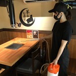 羊のヒカリ - ウイルス対策として消毒液を噴霧しています‼︎店内消毒万全です‼︎‼︎