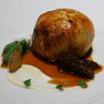 ラ・ヴァガボンド - ３-４　穴子のマトロートとペリゴール産鴨のフォアグラのトゥルト　モリーユ茸のソース