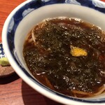 Soba Hirakawa - 水無月（6月）蕎麦懐石　冷かけもずく蕎麦